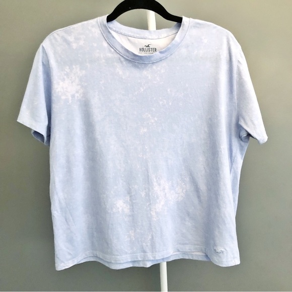 Hollister Pastel Blue Casual Relaxed Fit Short Sleeves T Shirt Tee. Large. - Picture 13 of 13
